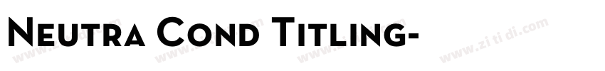 Neutra Cond Titling字体转换